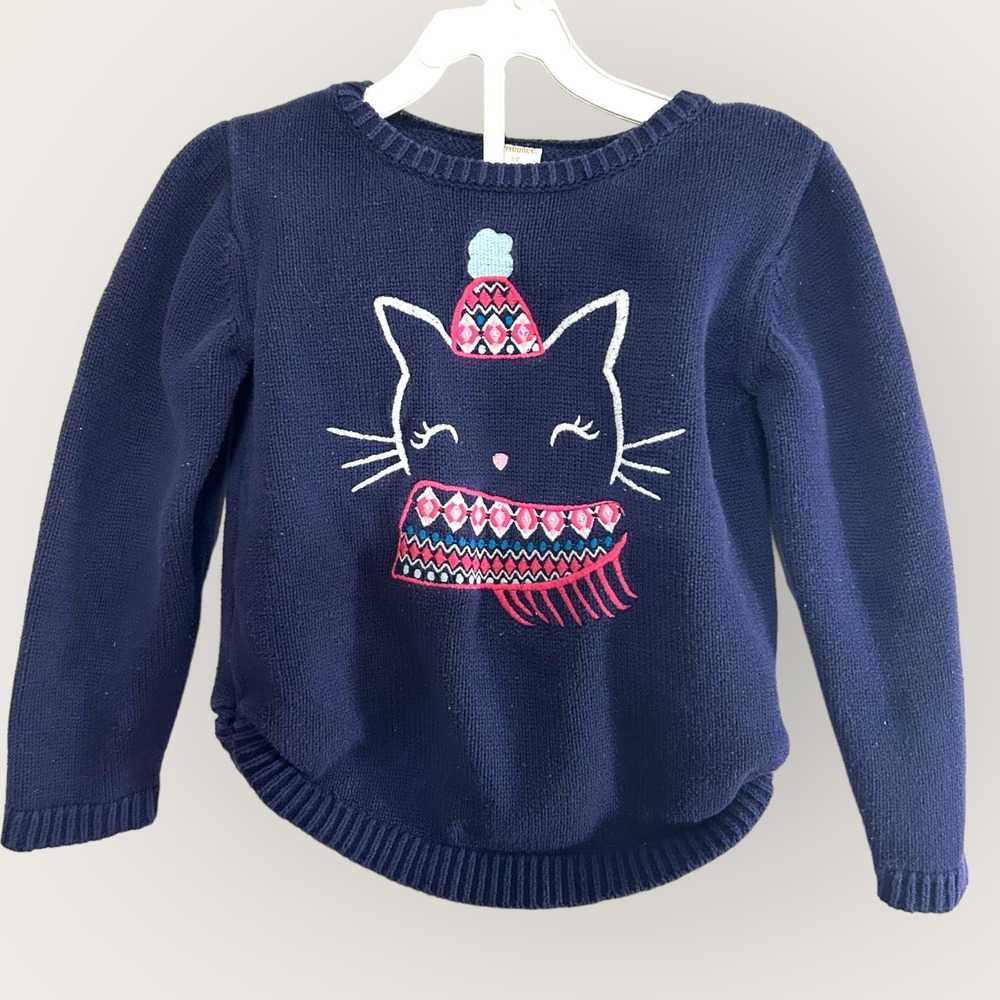 Gymboree Kitty in Hat and Scarf Knitted Sweater